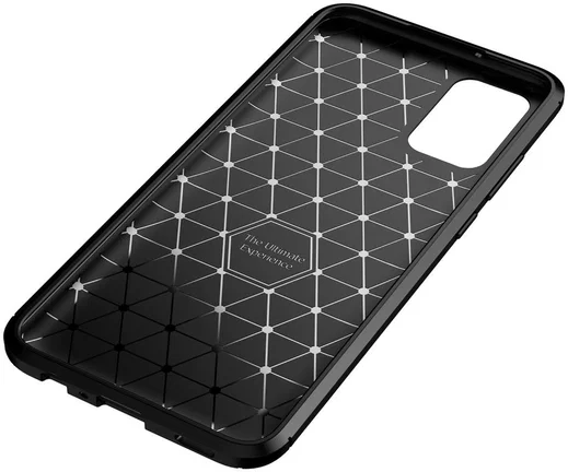 Samsung Galaxy A02s Hoesje Siliconen Carbon TPU Back Cover Zwart afbeelding 9