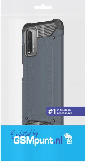 Xiaomi Poco M3/Redmi 9T Hoesje Shock Proof Hybride Back Cover Navy afbeelding 2