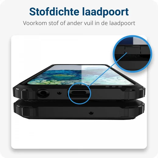 Samsung Galaxy A32 5G Hoesje Shock Proof Hybride Back Cover Zwart afbeelding 6