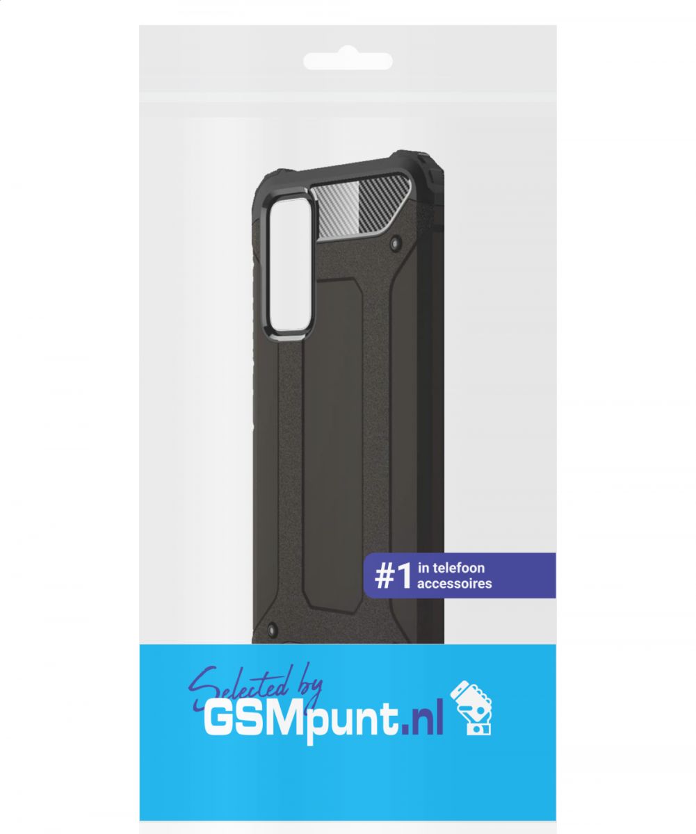 Samsung Galaxy A32 5G Hoesje Shock Proof Hybride Back Cover Zwart afbeelding 7