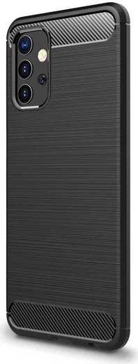 Samsung Galaxy A32 5G Hoesje Geborsteld TPU Flexibele Back Cover Zwart afbeelding 1