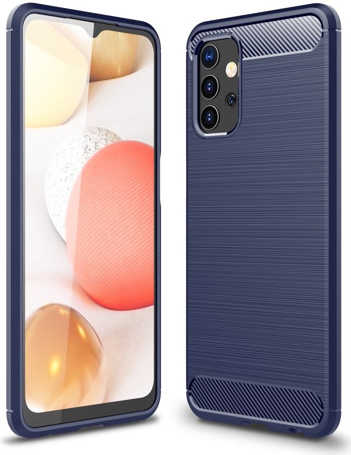 Samsung Galaxy A32 5G Hoesje Geborsteld TPU Flexibele Back Cover Blauw afbeelding 5