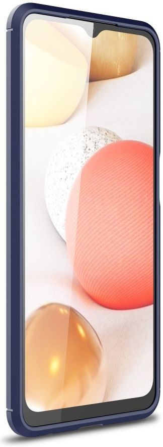 Samsung Galaxy A32 5G Hoesje Geborsteld TPU Flexibele Back Cover Blauw afbeelding 2