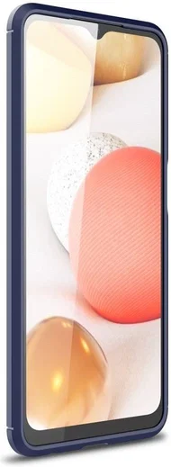 Samsung Galaxy A32 5G Hoesje Geborsteld TPU Flexibele Back Cover Blauw afbeelding 2