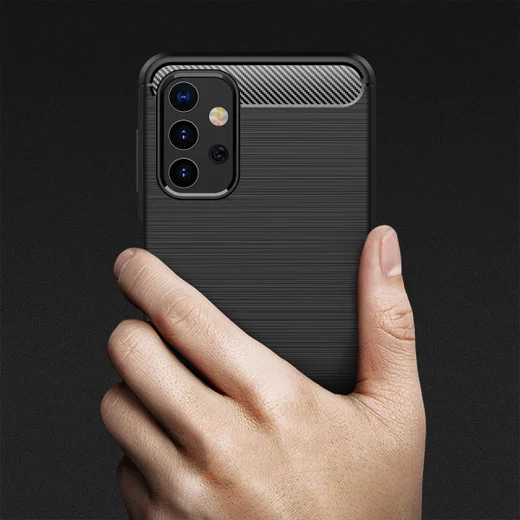 Samsung Galaxy A32 5G Hoesje Geborsteld TPU Flexibele Back Cover Blauw afbeelding 10