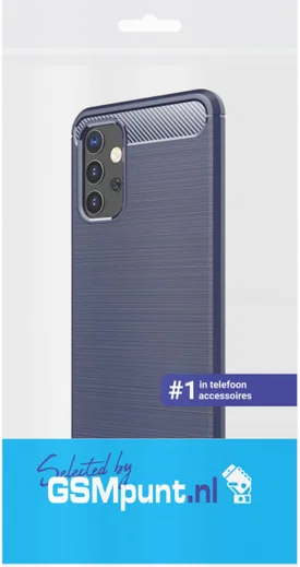 Samsung Galaxy A32 5G Hoesje Geborsteld TPU Flexibele Back Cover Blauw afbeelding 4