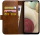 Rosso Element Samsung Galaxy A12 Hoesje Book Cover Bruin afbeelding 1