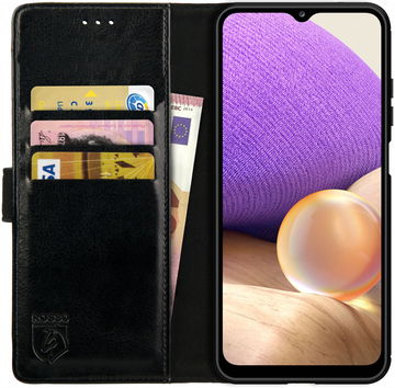 Rosso Element Samsung Galaxy A32 5G Hoesje Book Cover Zwart