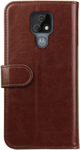 Rosso Element Motorola Moto E7 Hoesje Book Cover Bruin afbeelding 2