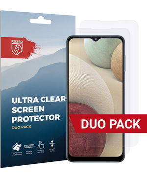 Rosso Samsung Galaxy A12 Screen Protector Ultra Clear Duo Pack