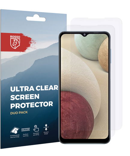 Rosso Samsung Galaxy A12 Screen Protector Ultra Clear Duo Pack afbeelding 10