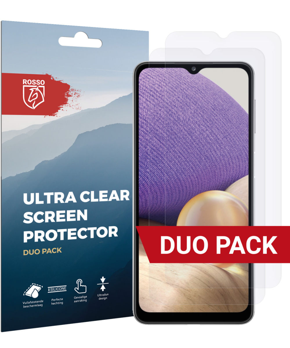 Rosso Samsung Galaxy A32 5G Screen Protector Ultra Clear Duo Pack afbeelding 1