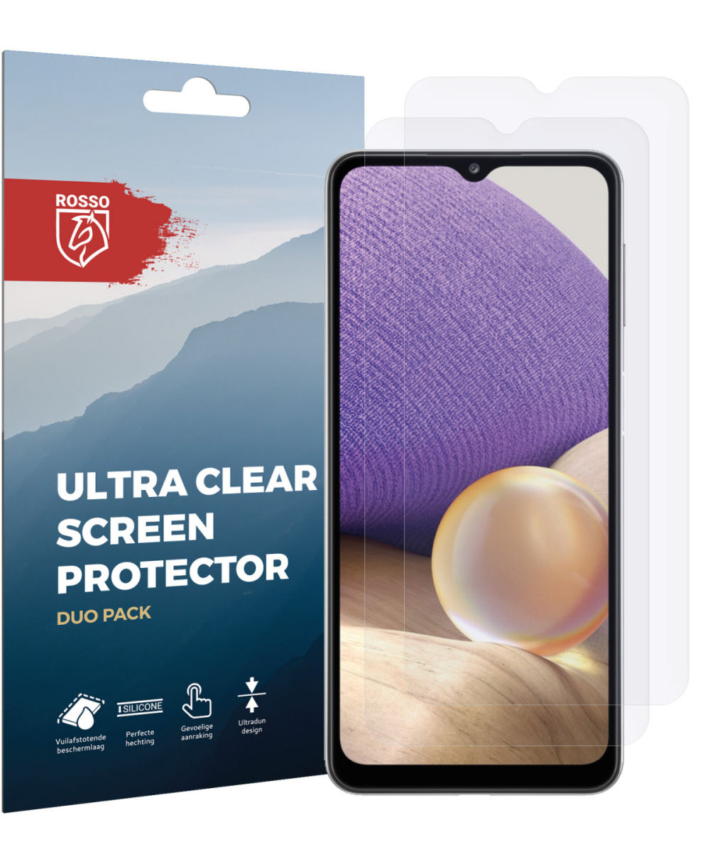 Rosso Samsung Galaxy A32 5G Screen Protector Ultra Clear Duo Pack afbeelding 10