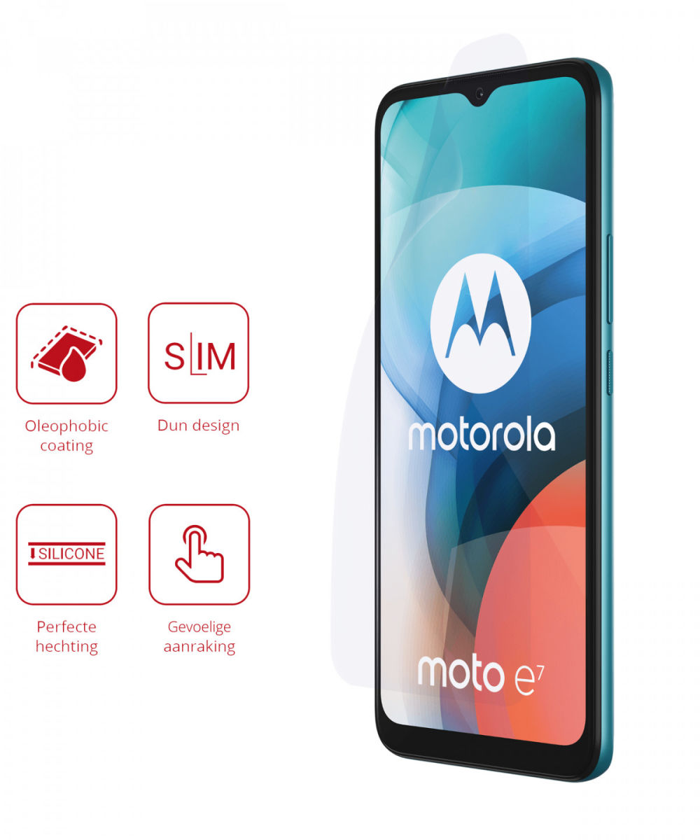 Rosso Motorola Moto E7 Screen Protector Ultra Clear Duo Pack afbeelding 2