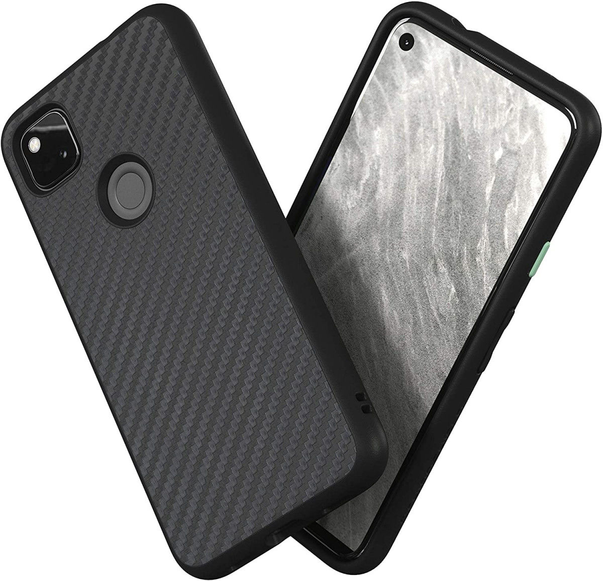 RhinoShield SolidSuit Google Pixel 4a 5G Hoesje Carbon Fiber afbeelding 1