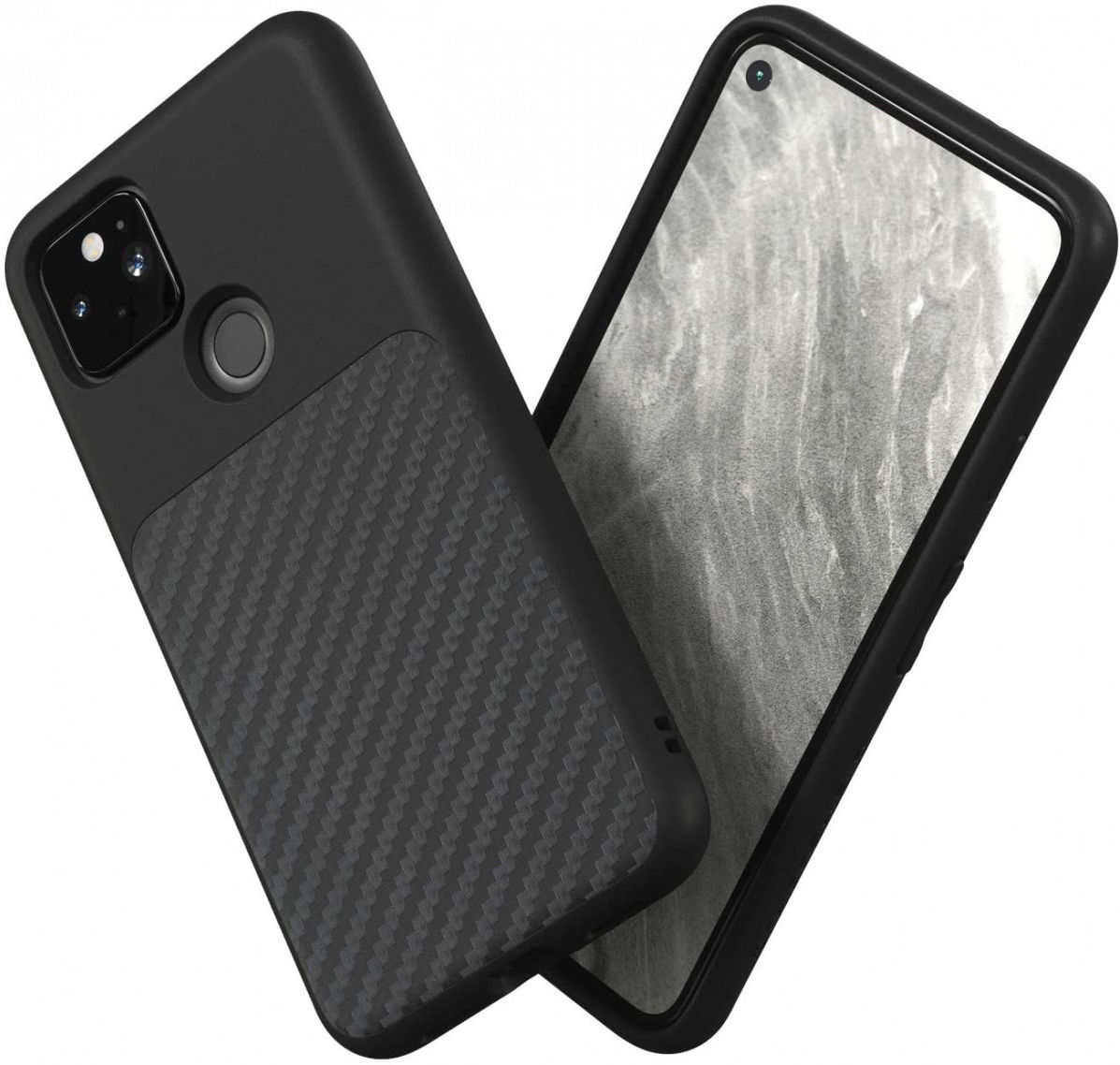 RhinoShield SolidSuit Google Pixel 5 Hoesje Carbon Fiber afbeelding 1