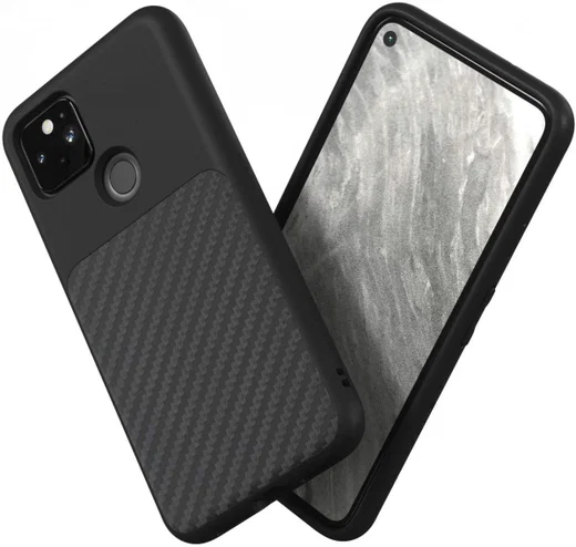 RhinoShield SolidSuit Google Pixel 5 Hoesje Carbon Fiber afbeelding 1