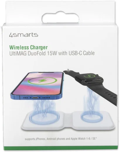4smarts Dubbele Apple MagSafe 15W Draadloze Oplader met USB-C Kabel afbeelding 10