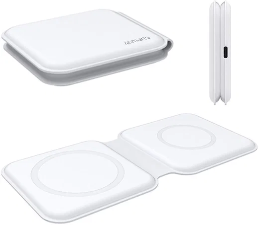 4smarts Dubbele Apple MagSafe 15W Draadloze Oplader met USB-C Kabel afbeelding 5