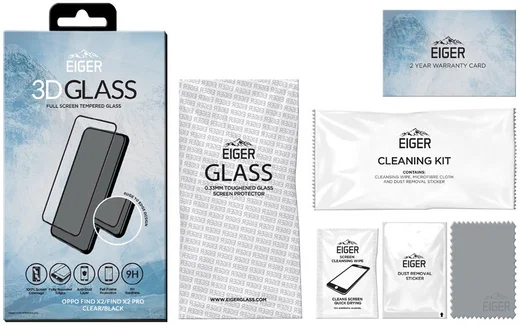 Eiger Oppo Find X2 / Find X2 Pro Tempered Glass Case Friendly Gebogen afbeelding 4