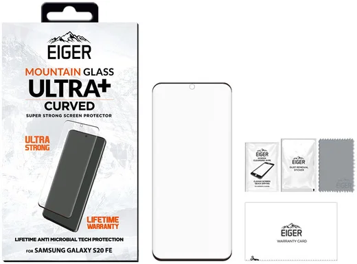 Eiger ULTRA+ Samsung S20 FE Tempered Glass Antibacterieel Gebogen afbeelding 4