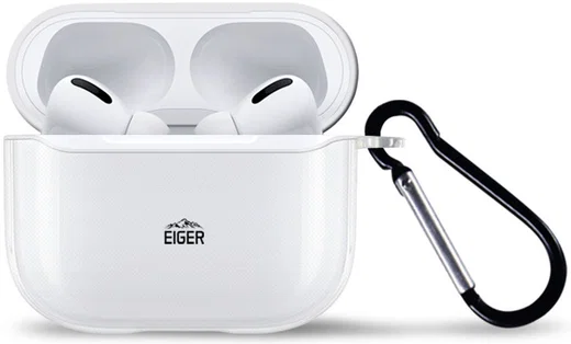 Eiger Glacier Apple AirPods Pro Hoesje met Karabijnhaak Transparant afbeelding 2