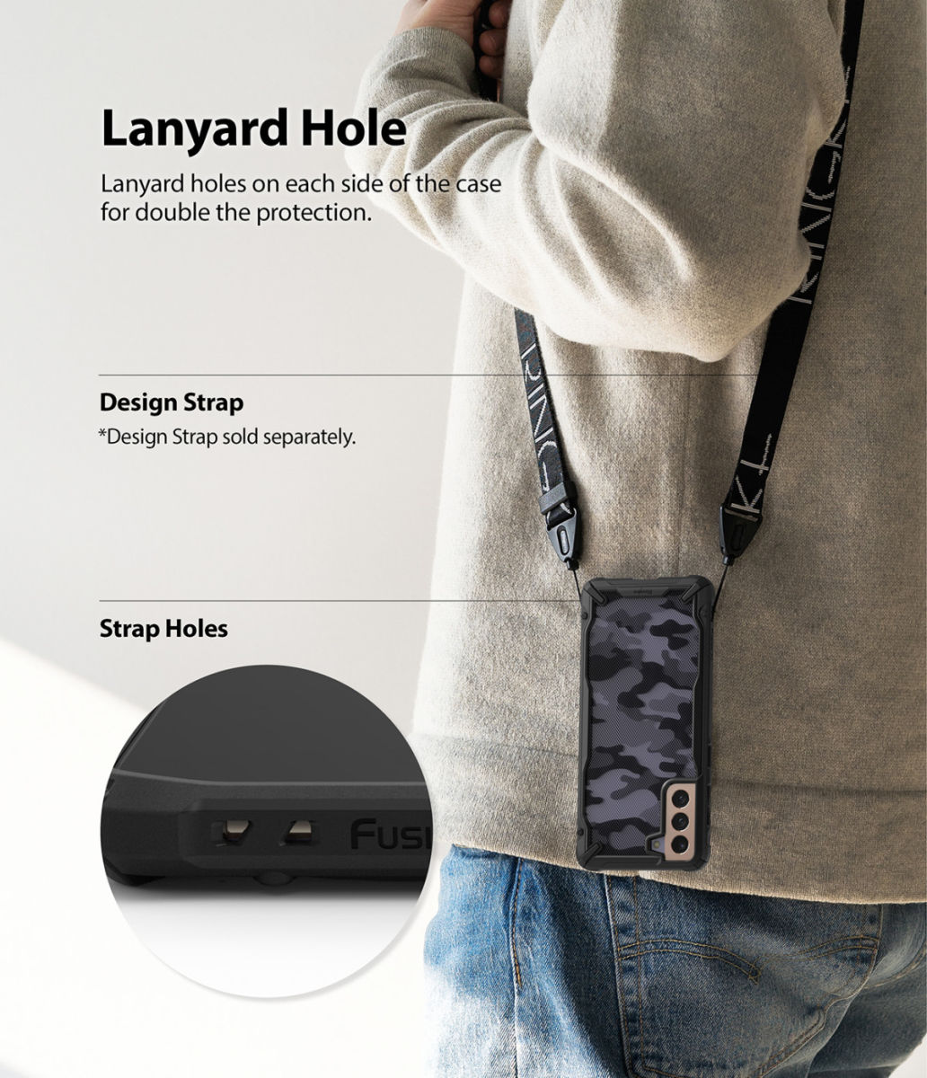 Ringke Fusion X Samsung Galaxy S21 Hoesje Camo Zwart afbeelding 5