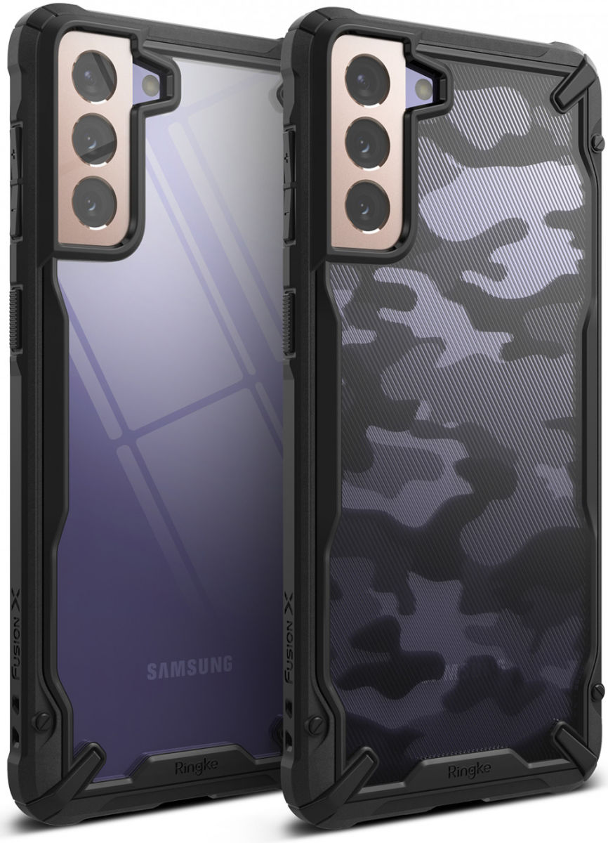 Ringke Fusion X Samsung Galaxy S21 Hoesje Camo Zwart afbeelding 9
