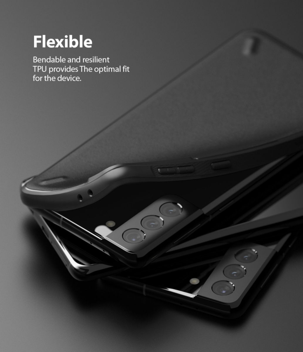 Ringke Onyx Samsung Galaxy S21 Plus Hoesje Flexibel TPU Zwart afbeelding 4