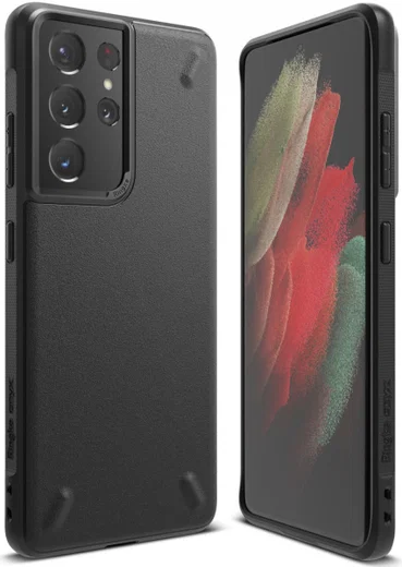 Ringke Onyx Samsung Galaxy S21 Ultra Hoesje Flexibel TPU Zwart afbeelding 1