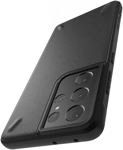 Ringke Onyx Samsung Galaxy S21 Ultra Hoesje Flexibel TPU Zwart afbeelding 9