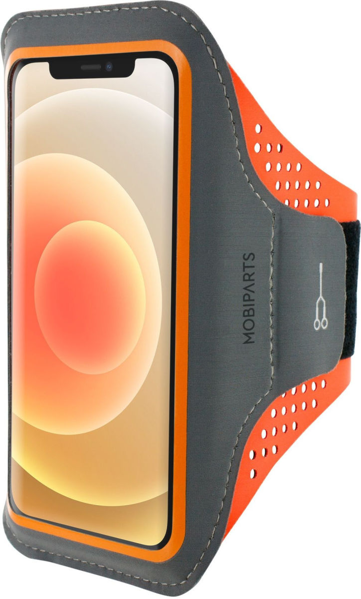 Mobiparts Comfort Fit Armband iPhone 12 / 12 Pro Sporthoesje Oranje afbeelding 1