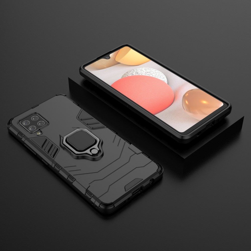 Samsung Galaxy A42 Hoesje met Kickstand Ring Zwart afbeelding 10