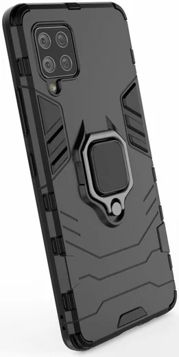 Samsung Galaxy A42 Hoesje met Kickstand Ring Zwart afbeelding 6