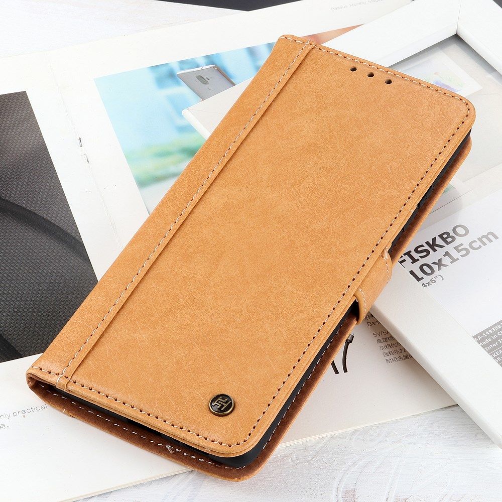 Samsung Galaxy S21 Hoesje Portemonnee Kunstleer Book Case Bruin afbeelding 2