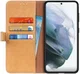 Samsung Galaxy S21 Hoesje Portemonnee Kunstleer Book Case Bruin afbeelding 1