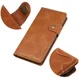 Samsung Galaxy S21 Hoesje Portemonnee met Drukknoop Sluiting Bruin afbeelding 11