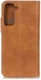 Samsung Galaxy S21 Hoesje Portemonnee met Drukknoop Sluiting Bruin afbeelding 6