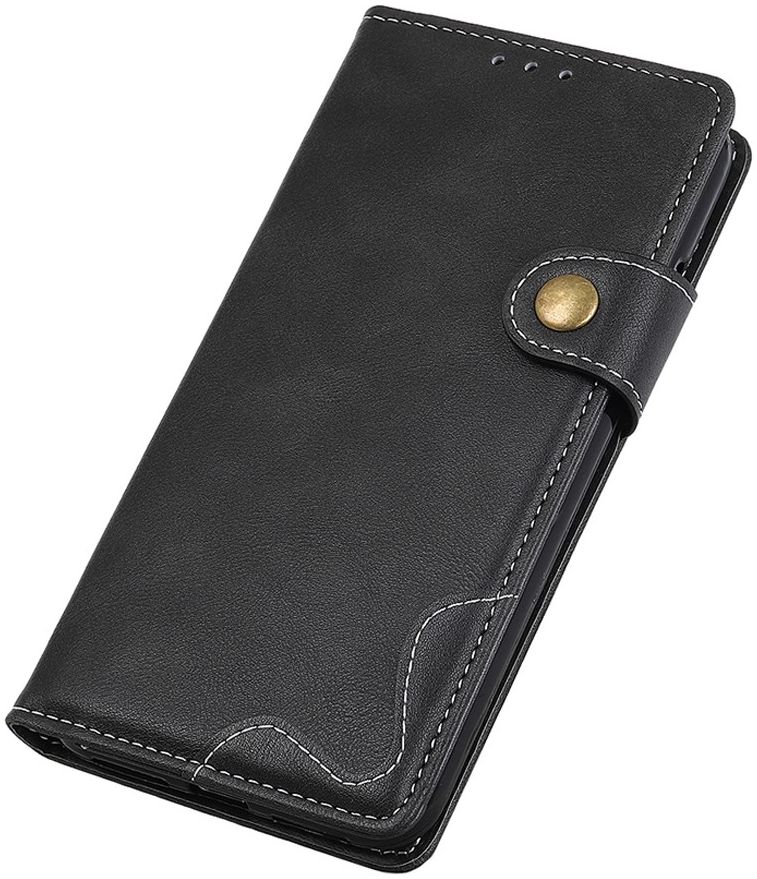 Samsung Galaxy S21 Plus Hoesje Portemonnee Drukknoop Sluiting Zwart afbeelding 10