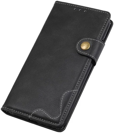 Samsung Galaxy S21 Plus Hoesje Portemonnee Drukknoop Sluiting Zwart afbeelding 10