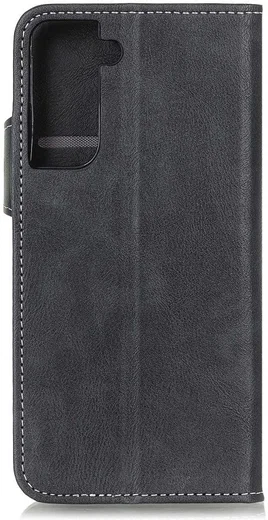Samsung Galaxy S21 Plus Hoesje Portemonnee Drukknoop Sluiting Zwart afbeelding 6