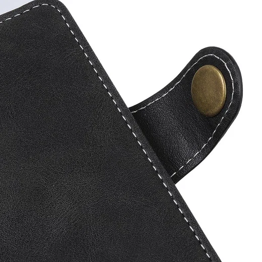 Samsung Galaxy S21 Plus Hoesje Portemonnee Drukknoop Sluiting Zwart afbeelding 8