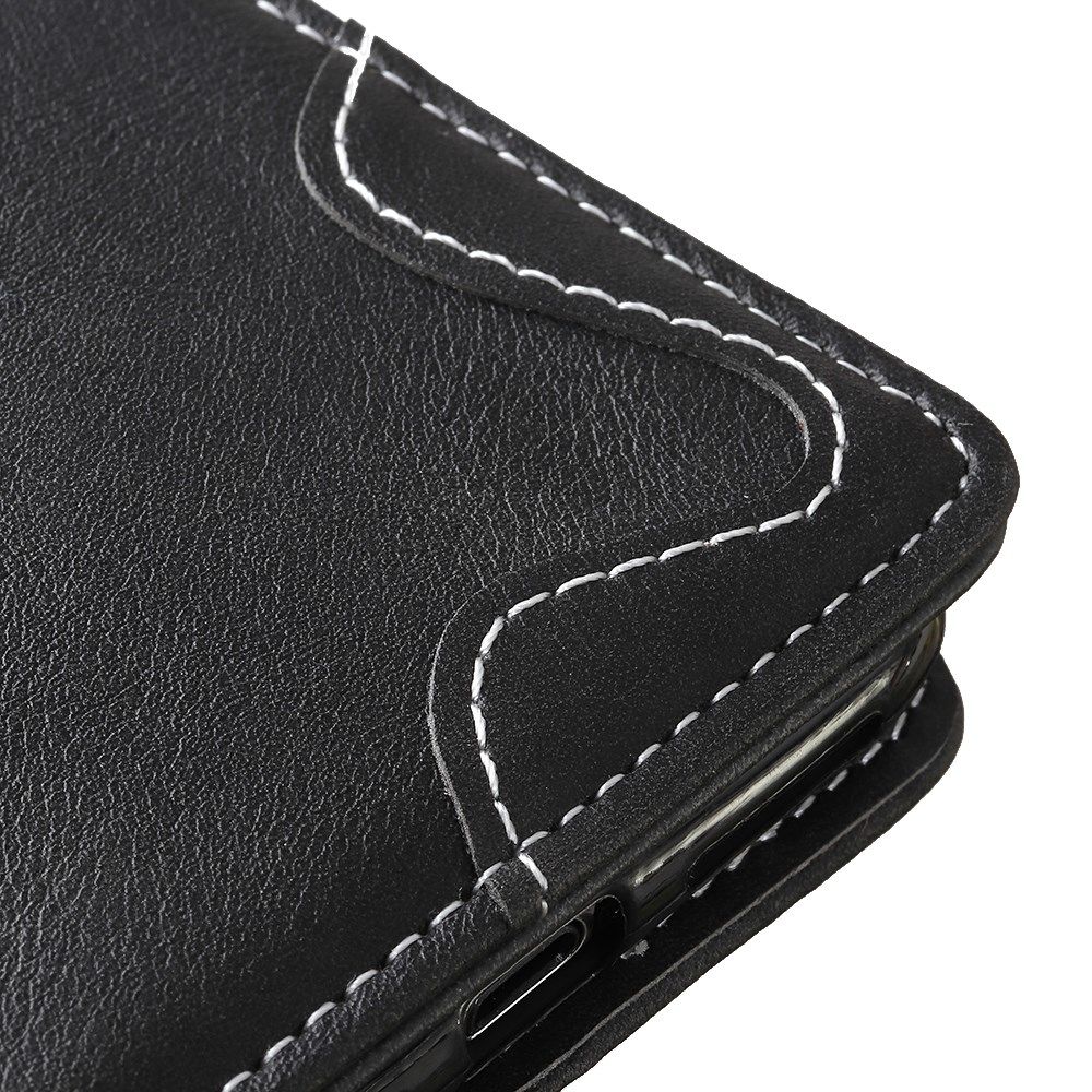Samsung Galaxy S21 Plus Hoesje Portemonnee Drukknoop Sluiting Zwart afbeelding 9