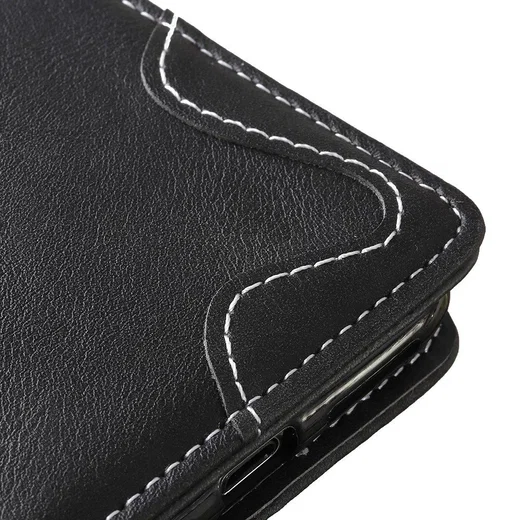 Samsung Galaxy S21 Plus Hoesje Portemonnee Drukknoop Sluiting Zwart afbeelding 9