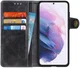 Samsung Galaxy S21 Plus Hoesje Portemonnee Drukknoop Sluiting Zwart afbeelding 1