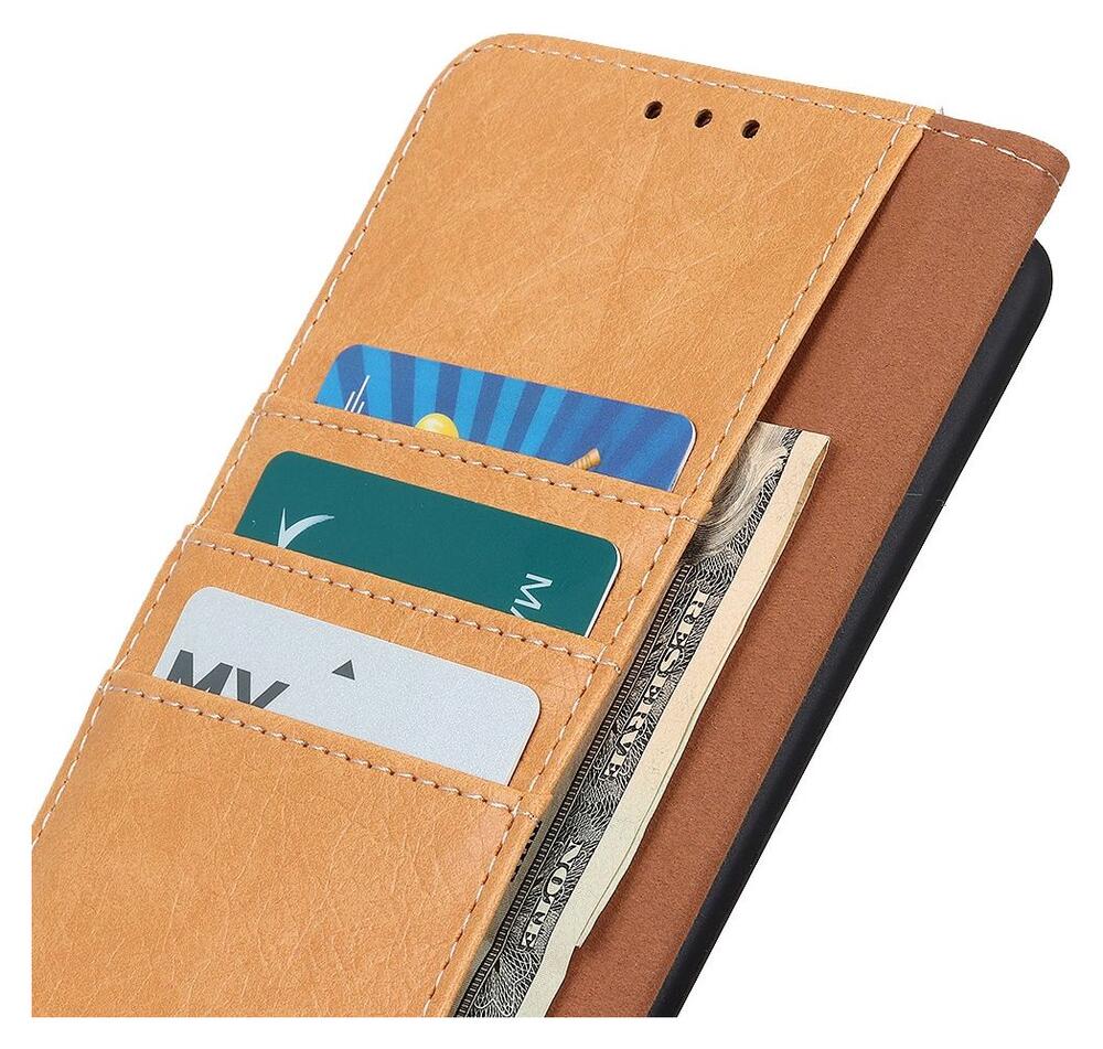 Samsung Galaxy S21 Plus Hoesje Portemonnee Kunstleer Book Case Bruin afbeelding 3