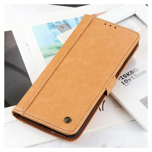 Samsung Galaxy S21 Plus Hoesje Portemonnee Kunstleer Book Case Bruin afbeelding 2