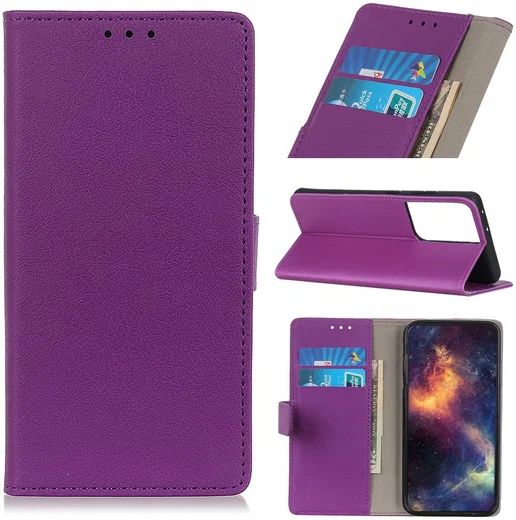 Samsung Galaxy S21 Ultra Hoesje Portemonnee Book Case Paars afbeelding 5