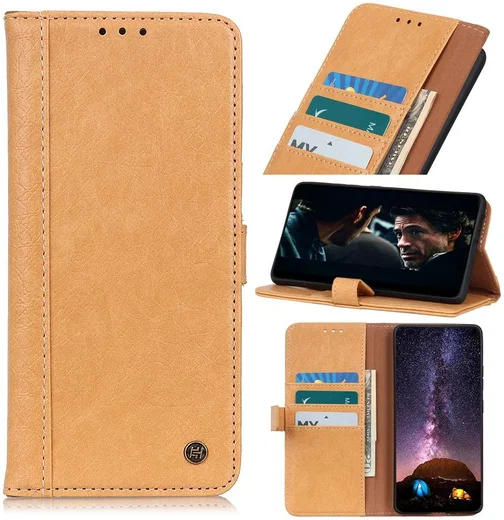 Samsung Galaxy S21 Ultra Hoesje Portemonnee Kunstleer Book Case Bruin afbeelding 4