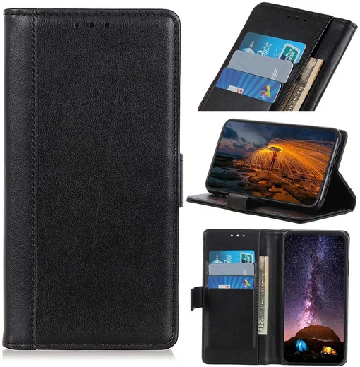 Samsung Galaxy S21 Ultra Hoesje Wallet Book Case met Pasjes Zwart afbeelding 5